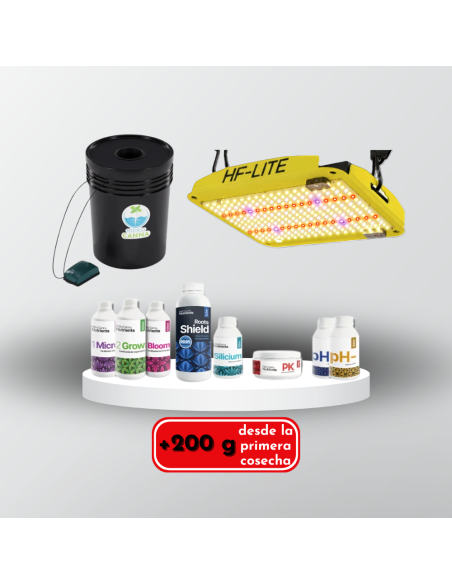 Kit Hidroponia Starter Pack (Balde DWC + Panel 120w CultiSmart + Linea Pro xs Hidrocanna)