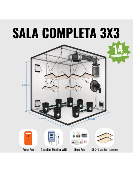 Combo Completo Sala 3x3 - HidroCanna Nutrients